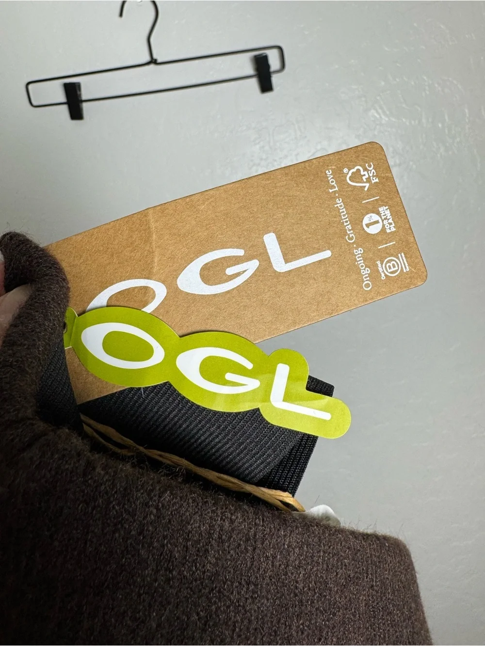 OGL Chocolate Brown Wool Blend Midi Skirt
